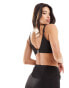 Kaiia diamante padlock bralette top co-ord in black