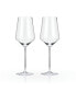 Raye Angled Crystal Bordeaux Wine Glasses, Set of 2, 16 Oz