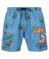 Men's Blue Peanuts Snoopy Chilling in The Sun Woven Shorts