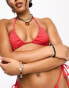 Weekday Move bikini top in red