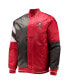 Men's Red, Black Tampa Bay Buccaneers Leader Varsity Satin Full-Snap Jacket