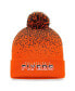 Men's Orange Philadelphia Flyers Iconic Gradient Cuffed Knit Hat with Pom