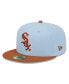 Men's Light Blue/Brown Chicago White Sox Spring Color Basic Two-Tone 59Fifty Fitted Hat