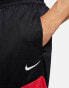 Nike Basketball Icon 8in swoosh logo shorts in black and red