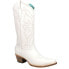 Corral Boots White Embroidery Snip Toe Cowboy Womens White Casual Boots Z5046