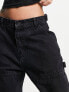 I Saw It First exclusive low waist denim jogger in black wash