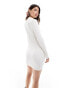 Tommy Jeans badge zip sweater dress in white