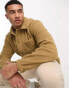 Threadbare borg button up shacket in camel