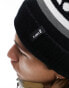 Planks bobble unisex ski beanie in black