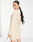 Femme Luxe corset blazer dress in beige