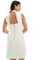 Closet London high neck sleeveless mini dress in ivory