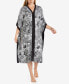 Женская пижама Ellen Tracy Plus Size Wide-Sleeve Printed Caftan