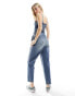 Tommy Jeans denim bustier jumpsuit in mid wash