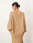 ASOS EDITION knitted v neck oversized jumper co-ord in biscuit