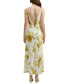 Women's Capri Printed V-Neck Maxi Slip Dress