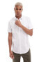 ASOS DESIGN smart short sleeve slim shirt with pleating in white