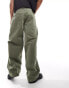 COLLUSION X015 baggy low rise jeans in washed khaki