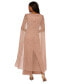 Women's Embellished V-Neck Cape Gown