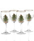 Christmas Tree Wine Glasses, Set of 4