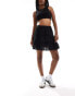 Threadbare broderie tiered mini skirt in black