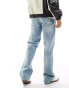 Weekday Motion slim fit bootcut jeans in aeon blue