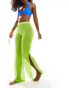 Threadbare beach trousers in lime green