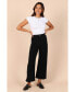 Women's Georgette High Waisted Straight Leg Pants