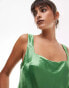 Topshop square neck cami top in opal green