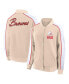 Women's Tan Cleveland Browns Lounge Full-Snap Varsity Jacket