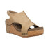 Corkys Carley Studded Wedge Womens Beige Casual Sandals 30-5316-TPSM