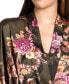 Women's Printed Satin Wrap Robe