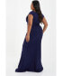 Plus Size Wrap Ruched Maxi Dress