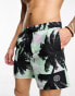 Jack & Jones Intelligence swim shorts in palm print