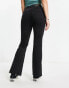 Urban Revivo split hem slim leg jeans in black