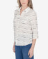 Classic Biadere Button Down Top with Front Pockets