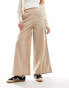 French Connection lightweight linen blend wide leg trousers in cream