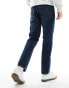 Jack & Jones chris straight jean in dark blue rinse wash