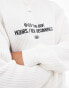 Bershka HGHRS sweatshirt in white