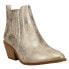 Corkys Potion Round Toe Chelsea Booties Womens Gold Casual Boots 80-0042-988