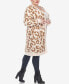 Plus Size Leopard Print Open Front Sherpa Sweater