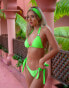 Moda Minx X Amber Jepson Amour triangle bikini top in green