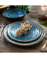 Rippled Tides Melamine Dinnerware Set of 12 Pieces