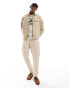 Polo Ralph Lauren zip front garment dyed oxford shirt jacket in tan