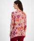 Women's Printed Jacquard Top, Created for Macy's