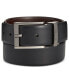 Men's Reversible Textured Reversible Dress Belt, Created for Macy's