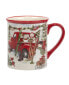 Red Truck Snowman 4 Piece Mug Set