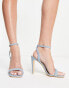 Glamorous Wide Fit strappy heel sandals in denim blue