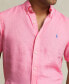 Men's Short-Sleeve Linen Button-Up