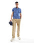 Farah cotton tipped polo top in blue