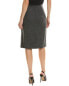 Vince Cozy Fitted Wool Slip Skirt Women's Grey Xxs